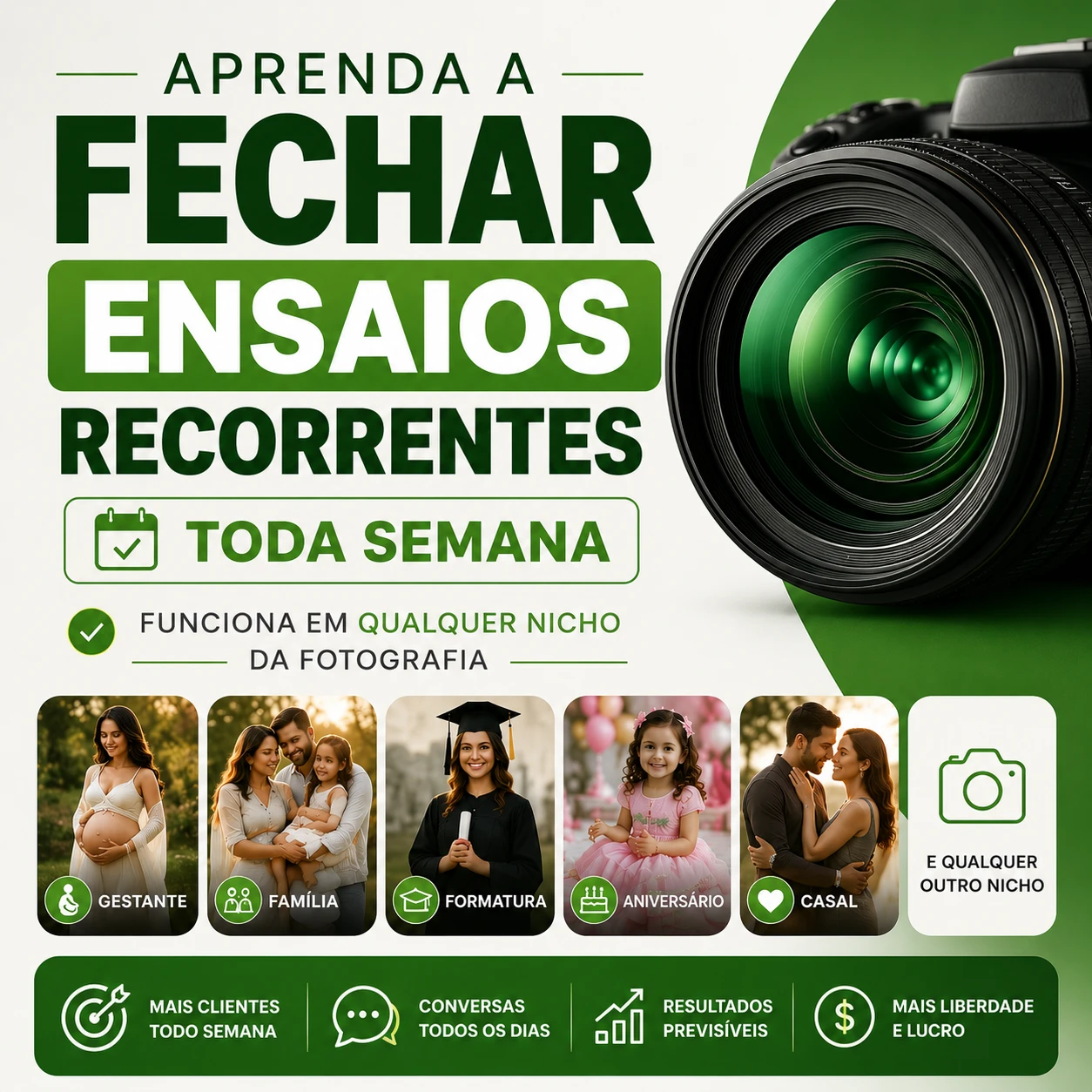 Capa do curso Ensaios Recorrentes 2.0: aprenda a fechar ensaios recorrentes toda semana
